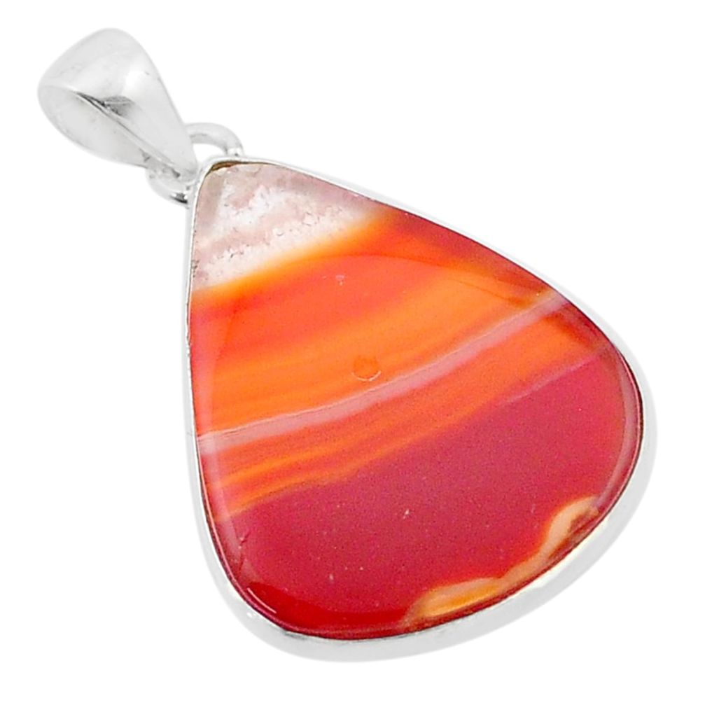 14.47cts natural honey botswana agate 925 sterling silver pendant jewelry u40272