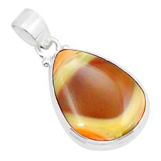 14.14cts natural honey botswana agate 925 sterling silver pendant jewelry y15236
