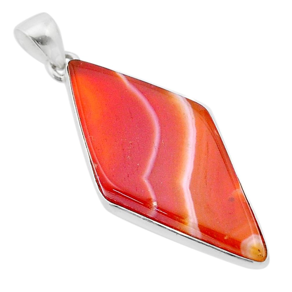 15.70cts natural honey botswana agate fancy 925 sterling silver pendant u40245