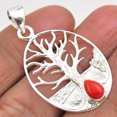 1.95cts natural honey onyx 925 sterling silver tree of life pendant t88487