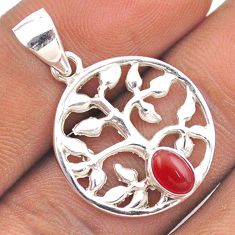 1.15cts natural honey onyx oval 925 sterling silver tree of life pendant t88532