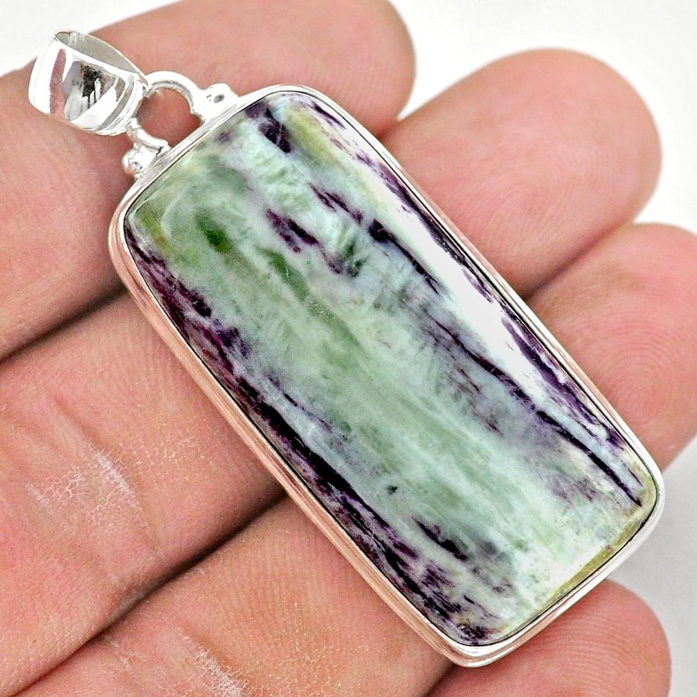 43.12cts natural kammererite 925 sterling silver handmade pendant jewelry t42677