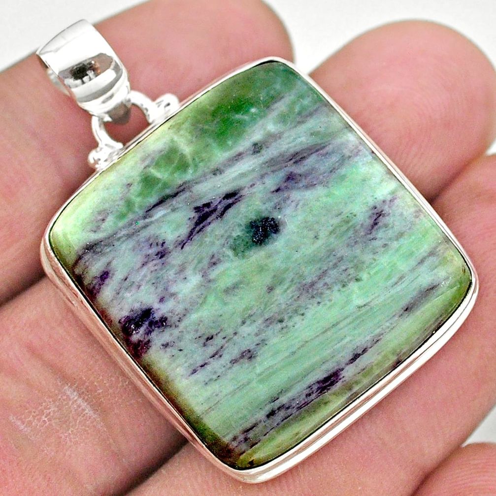 39.67cts natural kammererite 925 sterling silver handmade pendant jewelry t42700