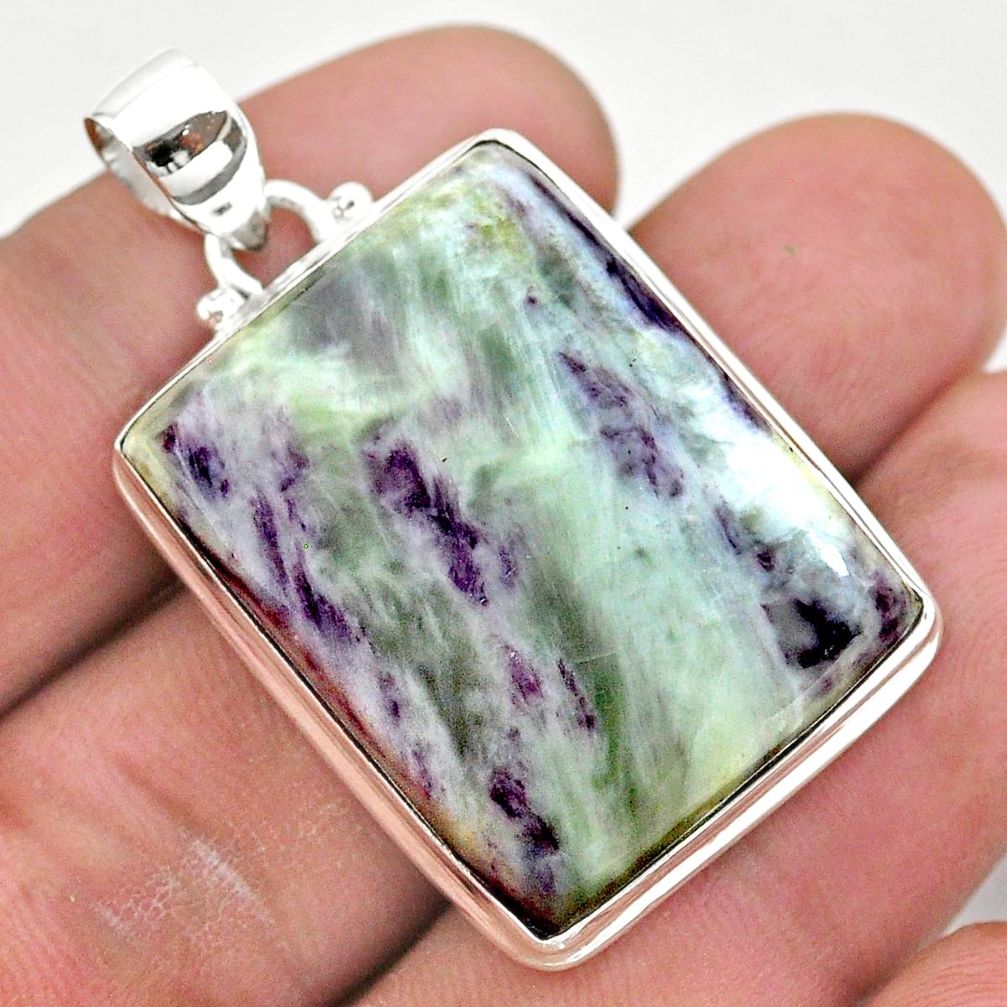 42.57cts natural kammererite 925 sterling silver pendant jewelry t42738