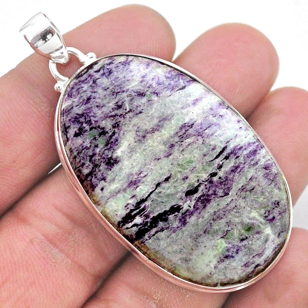 51.94cts natural kammererite 925 sterling silver handmade pendant jewelry t46204
