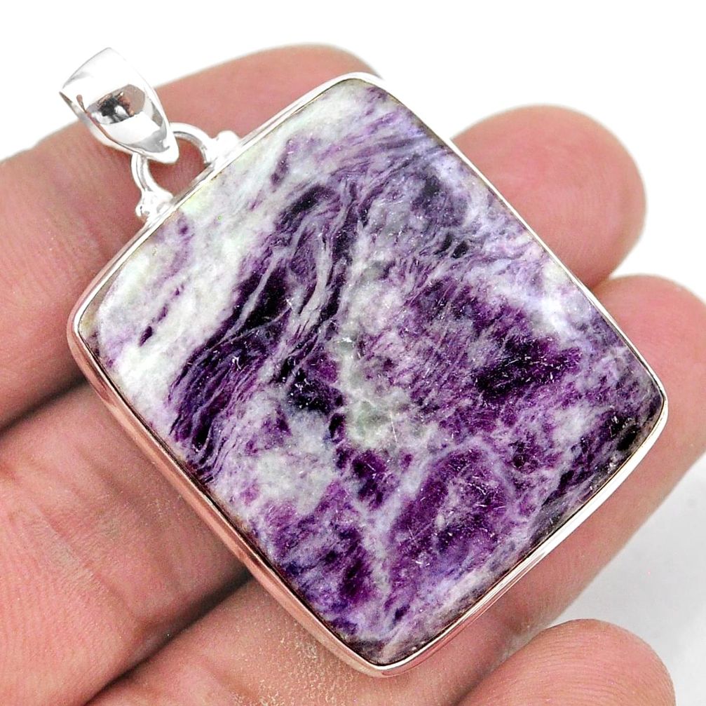 57.00cts natural kammererite 925 sterling silver pendant jewelry t46207