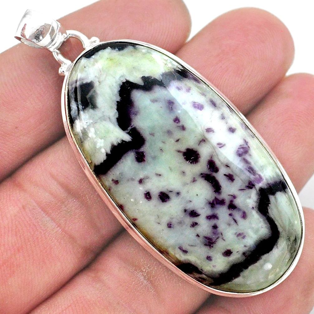57.61cts natural kammererite 925 sterling silver pendant jewelry t46210