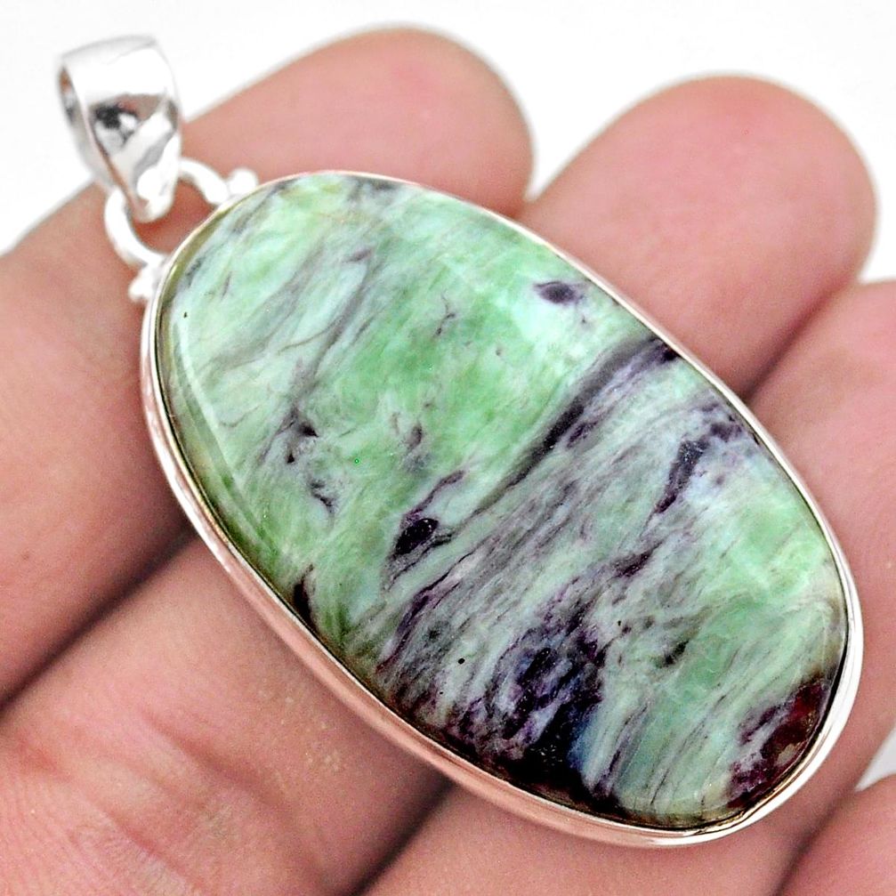 48.89cts natural kammererite 925 sterling silver pendant jewelry t46222