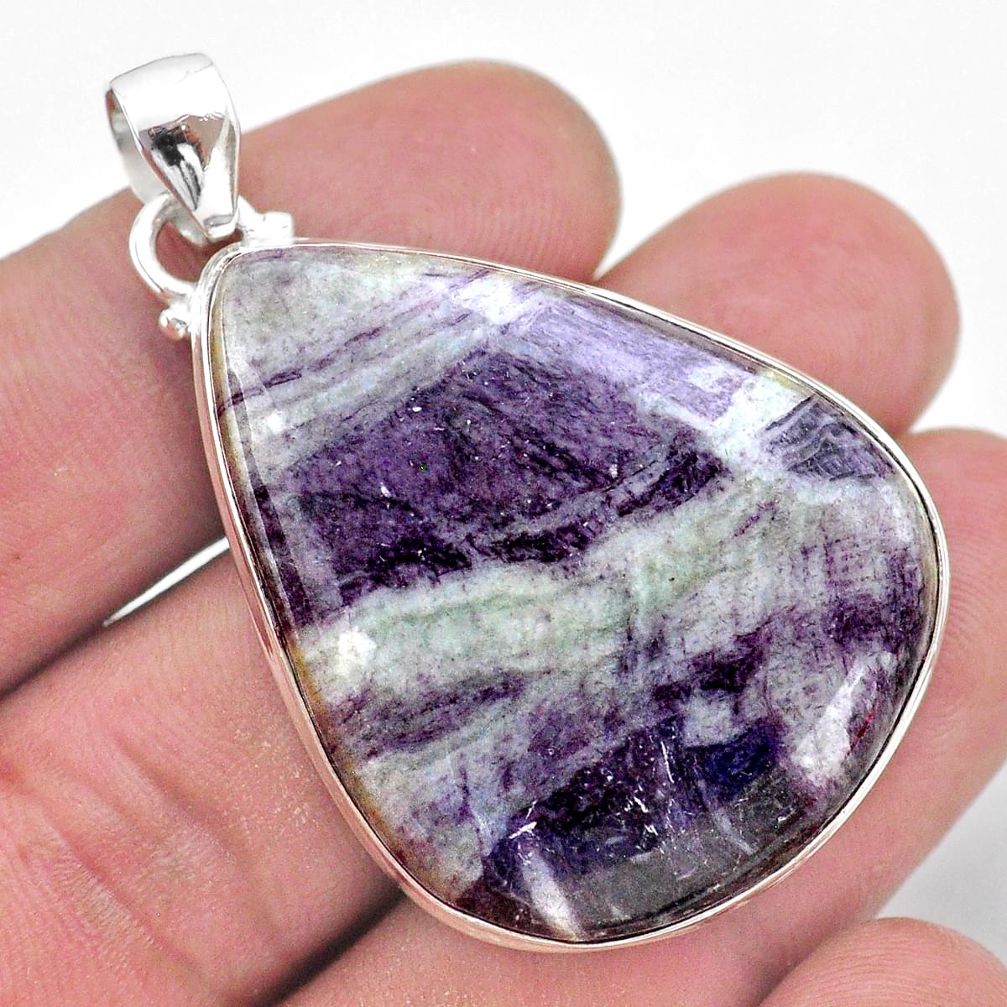 46.54cts natural kammererite 925 sterling silver pendant jewelry t46256