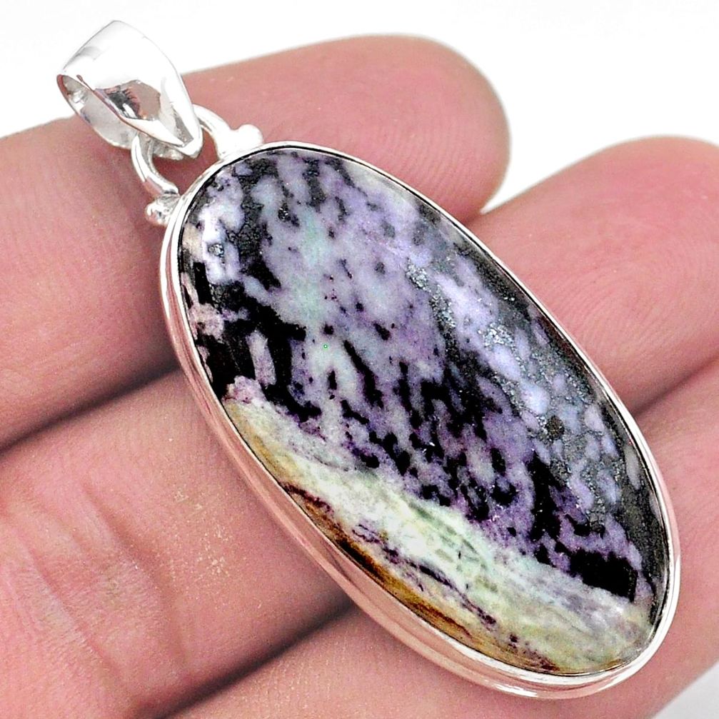 Handmade 36.46cts natural kammererite 925 sterling silver pendant jewelry t46261