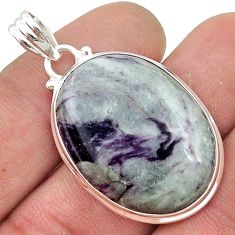 28.08cts natural kammererite 925 sterling silver pendant jewelry u50741