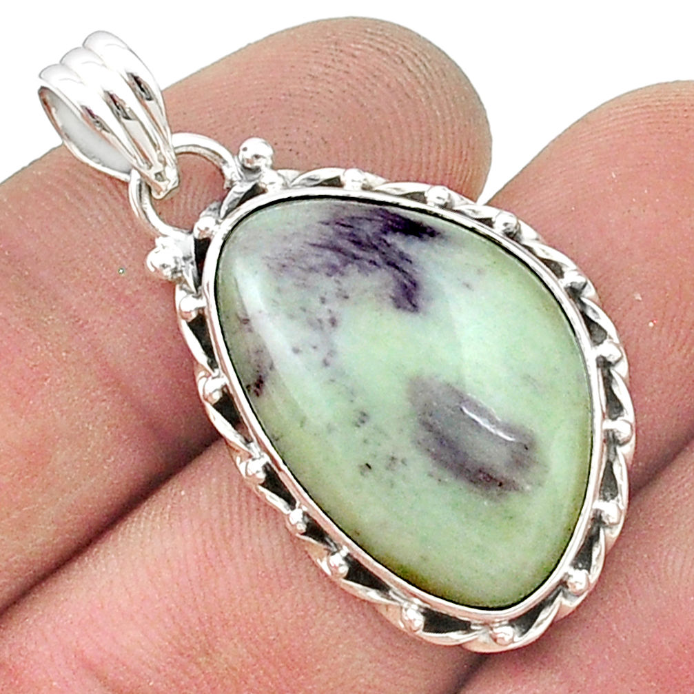 16.87cts natural kammererite fancy 925 sterling silver pendant jewelry u50489