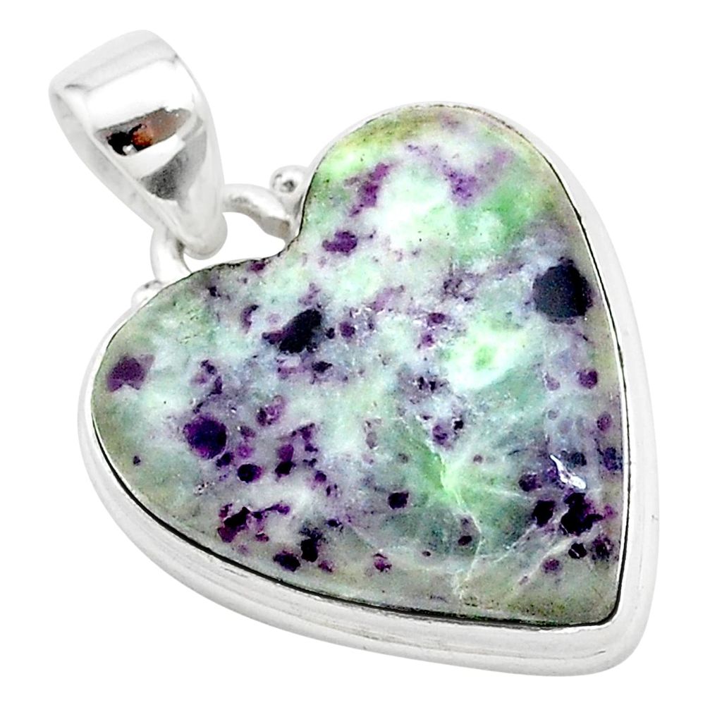 18.70cts heart kammererite heart 925 sterling silver pendant jewelry t23035