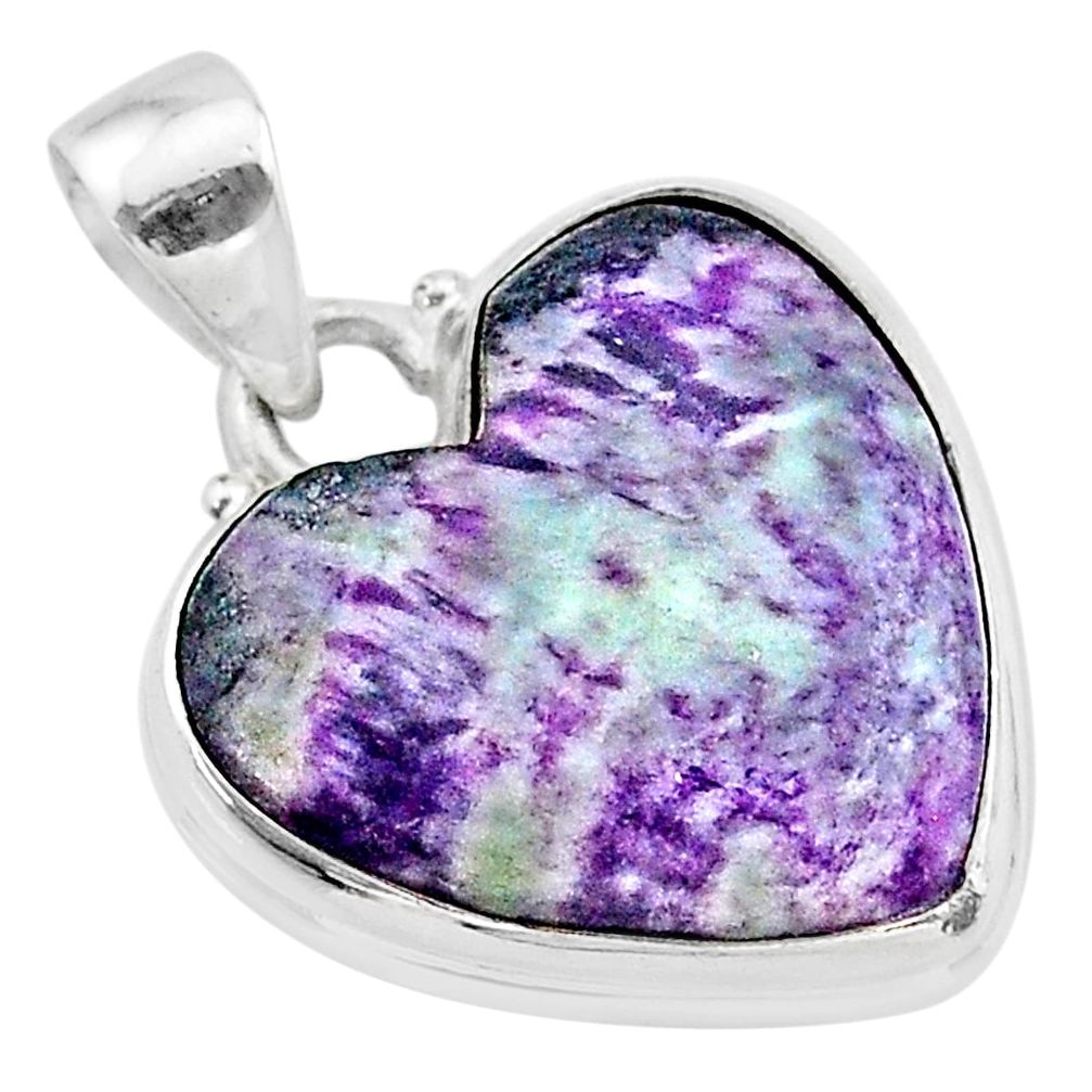 14.68cts heart kammererite heart 925 sterling silver pendant jewelry t23065