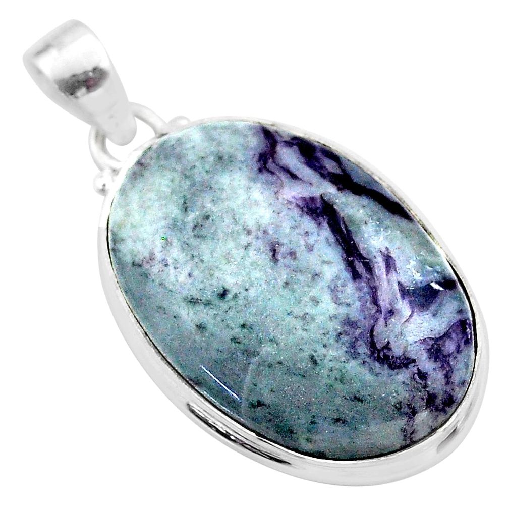 21.48cts natural kammererite oval 925 sterling silver pendant jewelry t46065