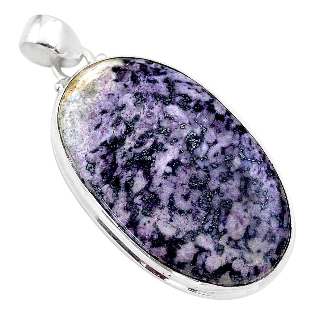 36.51cts natural kammererite oval 925 sterling silver pendant jewelry t46280