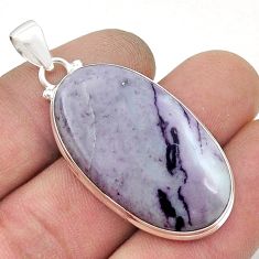 30.97cts natural kammererite oval 925 sterling silver pendant jewelry u50780