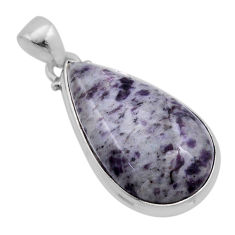 17.90cts natural kammererite pear 925 sterling silver pendant jewelry n51521