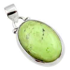 13.35cts natural lemon chrysoprase 925 sterling silver pendant jewelry r46147