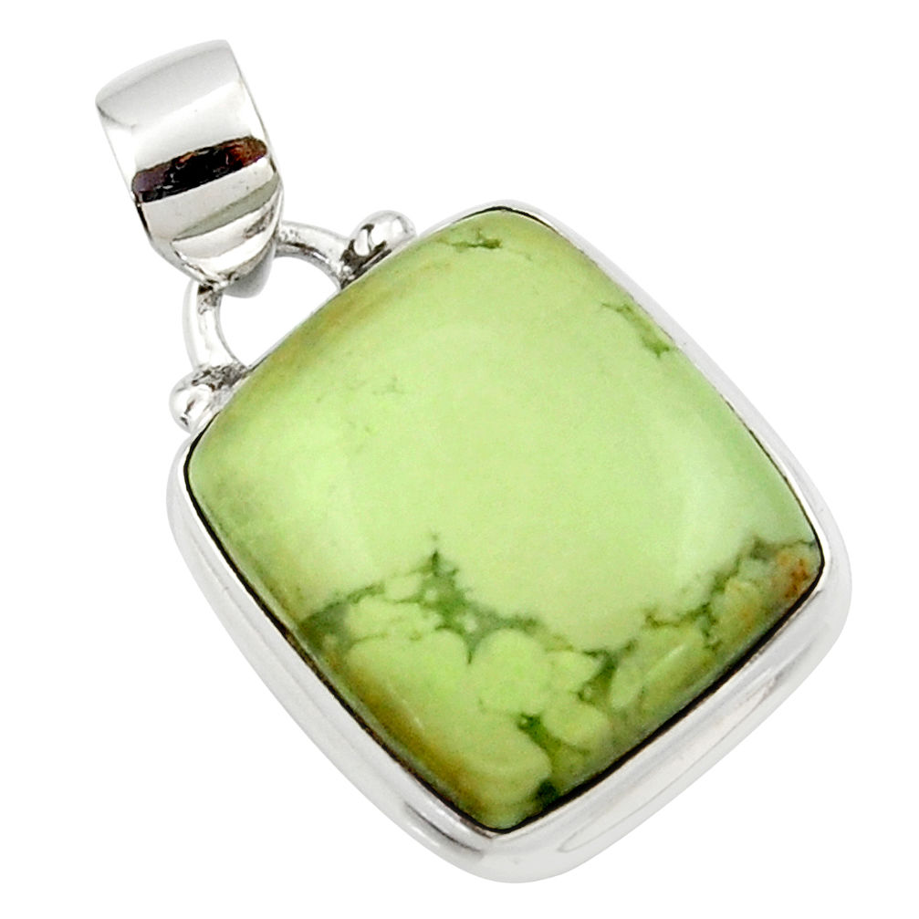 14.15cts natural lemon chrysoprase 925 sterling silver pendant jewelry r46148