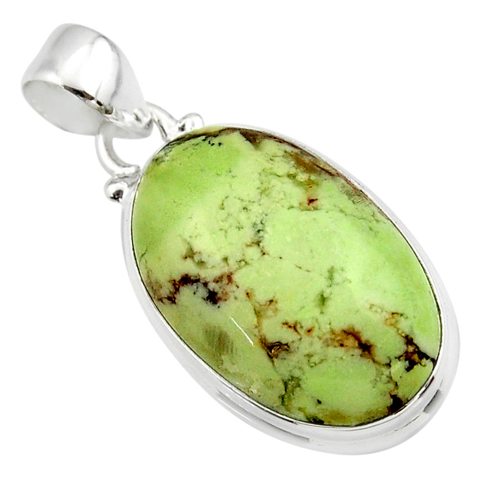 16.05cts natural lemon chrysoprase 925 sterling silver pendant jewelry r46151