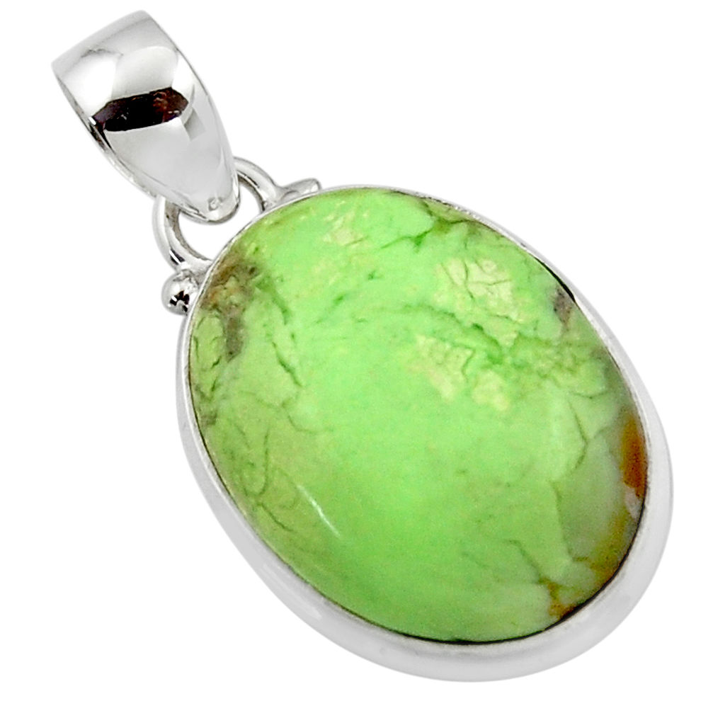 15.05cts natural lemon chrysoprase 925 sterling silver pendant jewelry r46160