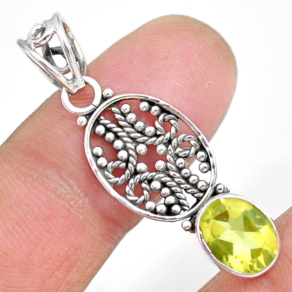 2.78cts natural lemon topaz 925 sterling silver pendant jewelry r90114