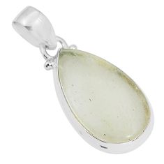 12.62cts natural libyan desert glass (gold tektite) 925 silver pendant y5270