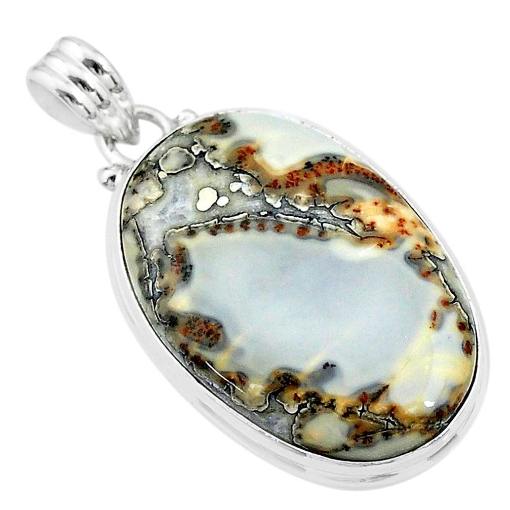 22.54cts natural malinga jasper 925 sterling silver pendant jewelry t18426