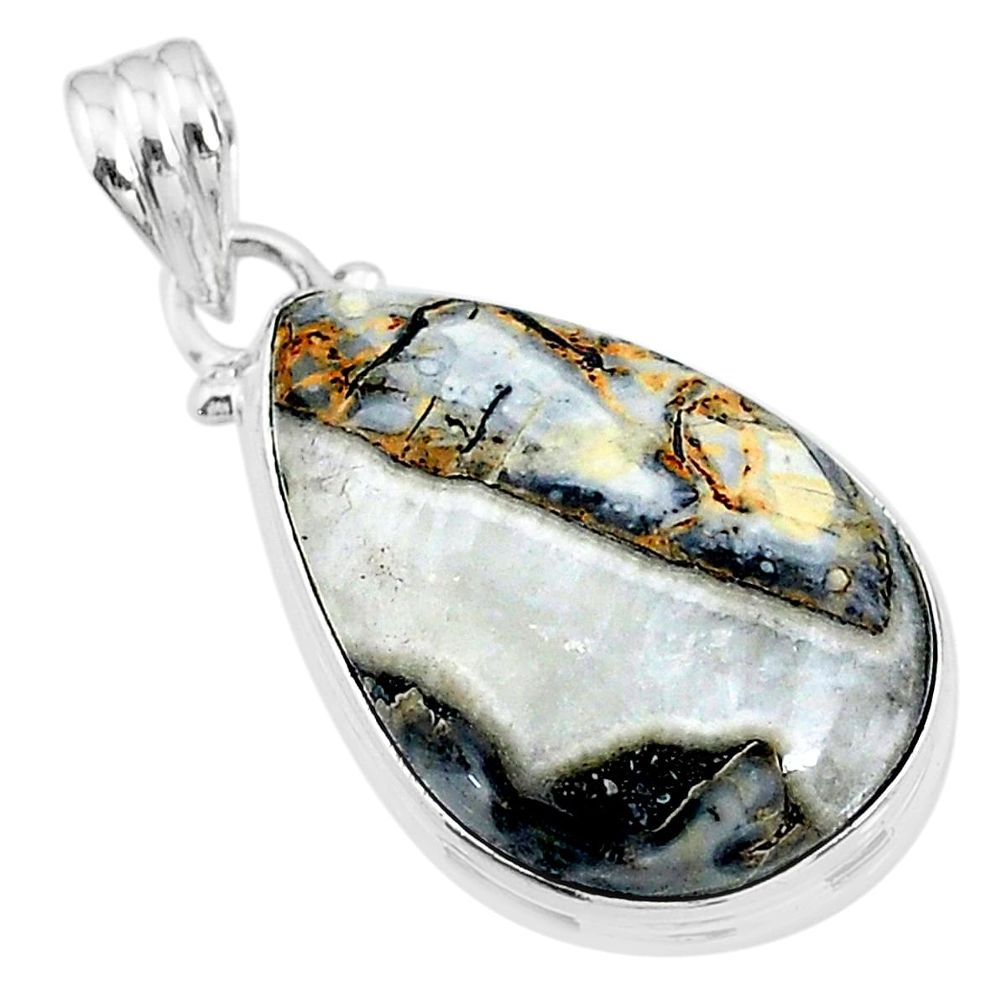 16.73cts natural malinga jasper 925 sterling silver pendant jewelry t18449