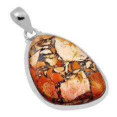 24.38cts natural malinga jasper fancy 925 sterling silver pendant jewelry n38111