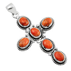 8.66cts natural mojave turquoise 925 sterling silver holy cross pendant n10326