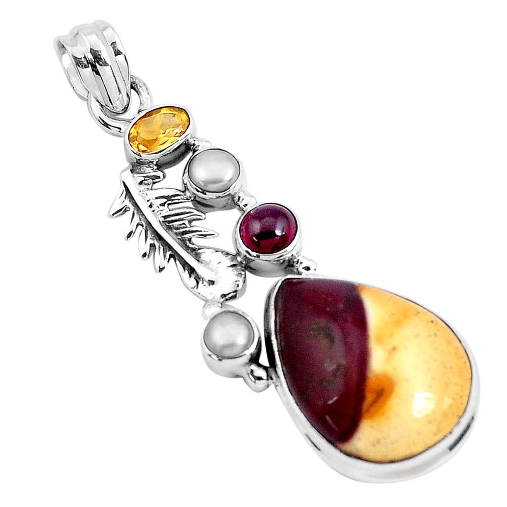  mookaite citrine 925 sterling silver pendant jewelry p49486