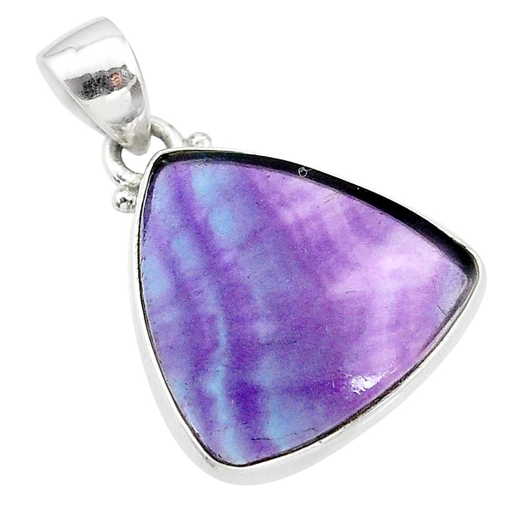 12.58cts natural multi color fluorite 925 sterling silver pendant jewelry t21309