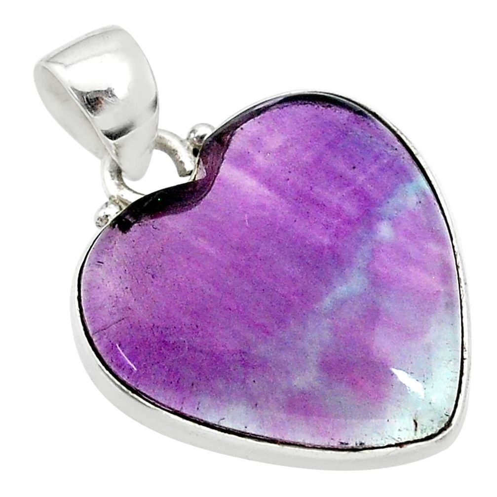 14.23cts natural multi color fluorite 925 sterling silver pendant jewelry t21310