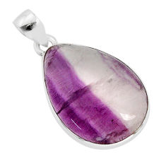 15.10cts natural multi color fluorite 925 sterling silver pendant jewelry y77705