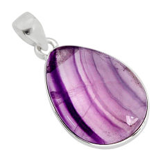 15.41cts natural multi color fluorite 925 sterling silver pendant jewelry y77721