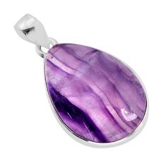 15.82cts natural multi color fluorite 925 sterling silver pendant jewelry y77742