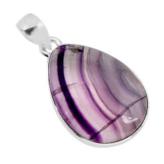 15.82cts natural multi color fluorite 925 sterling silver pendant jewelry y77745