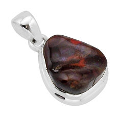 9.14cts natural multi color mexican fire agate 925 silver pendant jewelry y67028