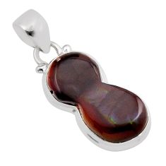 9.81cts natural multi color mexican fire agate fancy 925 silver pendant y89033