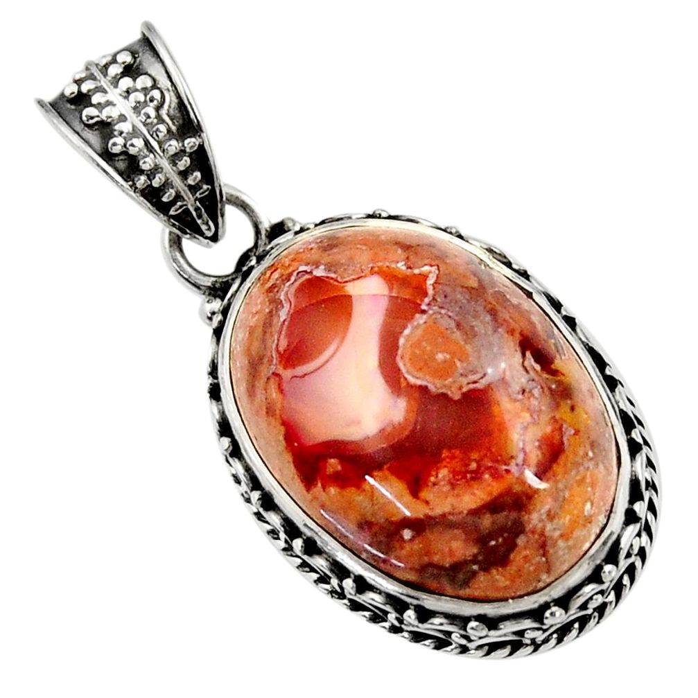  multi color mexican fire opal oval 925 silver pendant d43803