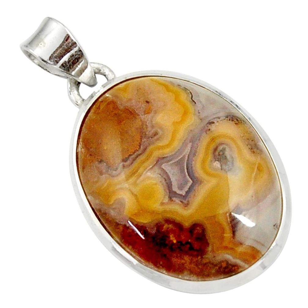  multi color ocean sea jasper (madagascar) silver pendant d44634