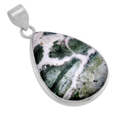 25.87cts natural multi color ocean sea jasper (madagascar) silver pendant n51141