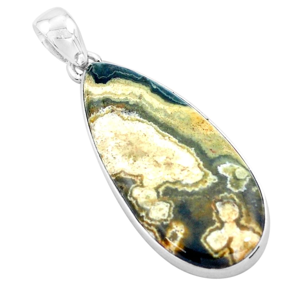  multi color ocean sea jasper 925 silver pendant p19857