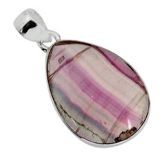 14.14cts natural multicolor fluorite 925 sterling silver pendant jewelry y77414