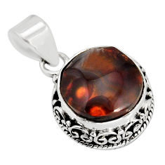 9.41cts natural multicolor mexican fire agate 925 sterling silver pendant y79739