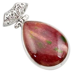 20.88cts natural muscovite 925 sterling silver pendant jewelry d42273