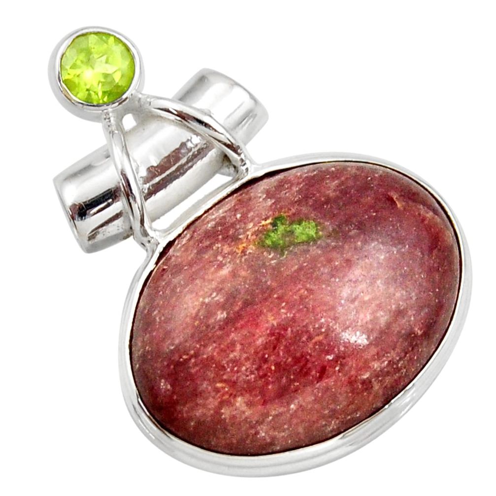  muscovite peridot 925 sterling silver pendant d42275