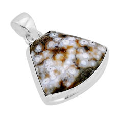 17.42cts natural ocean sea jasper (madagascar) fancy 925 silver pendant y67390